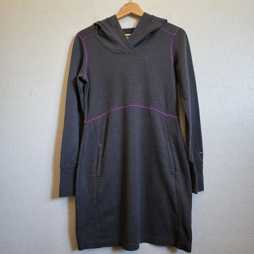 Columbia Hooded Long Sleeve Athletic Dress Pockets Hiking Camping Grey Women's S